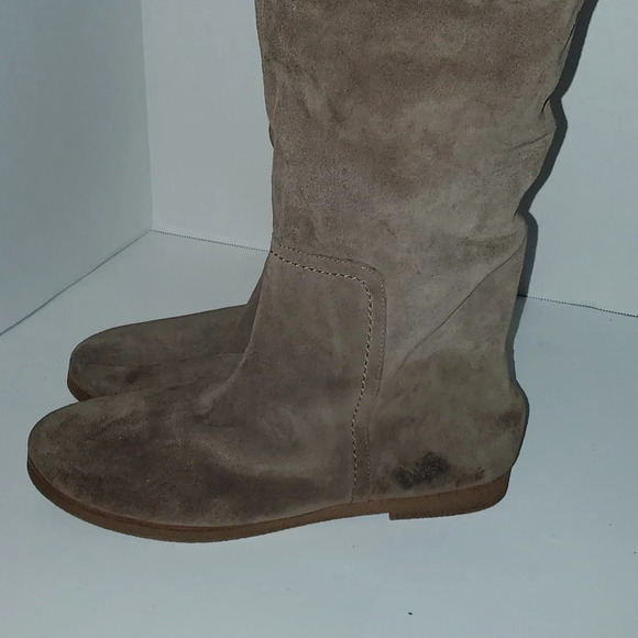 Sam Edelman Fur Fold Versatile High Knee Suede Boot Size 9 - Picture 3 of 16